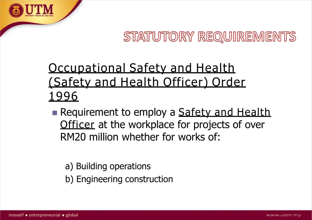 statutory requirements 1