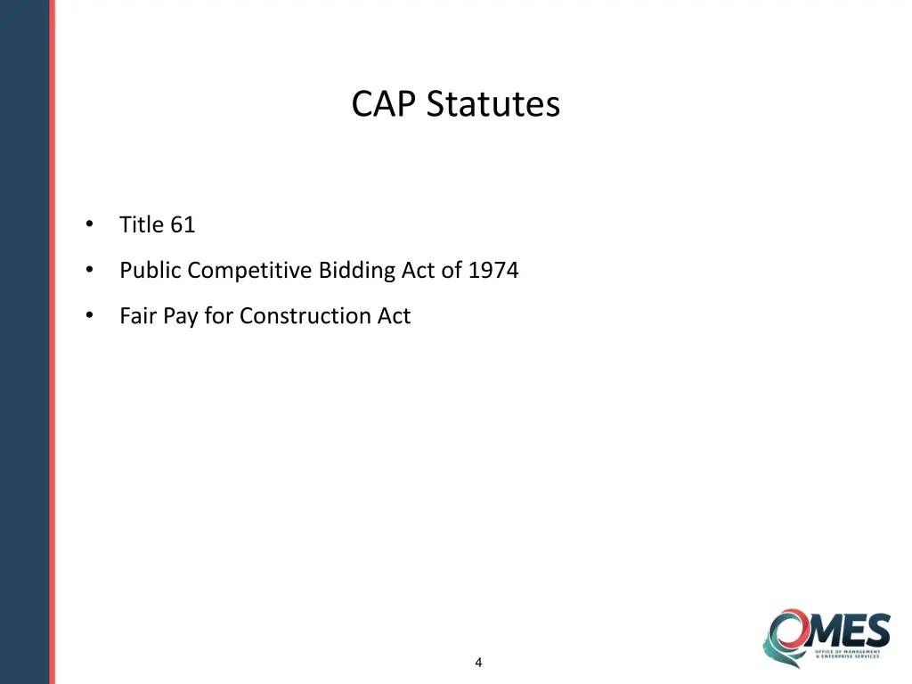 cap statutes