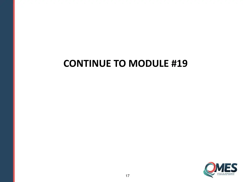 continue to module 19