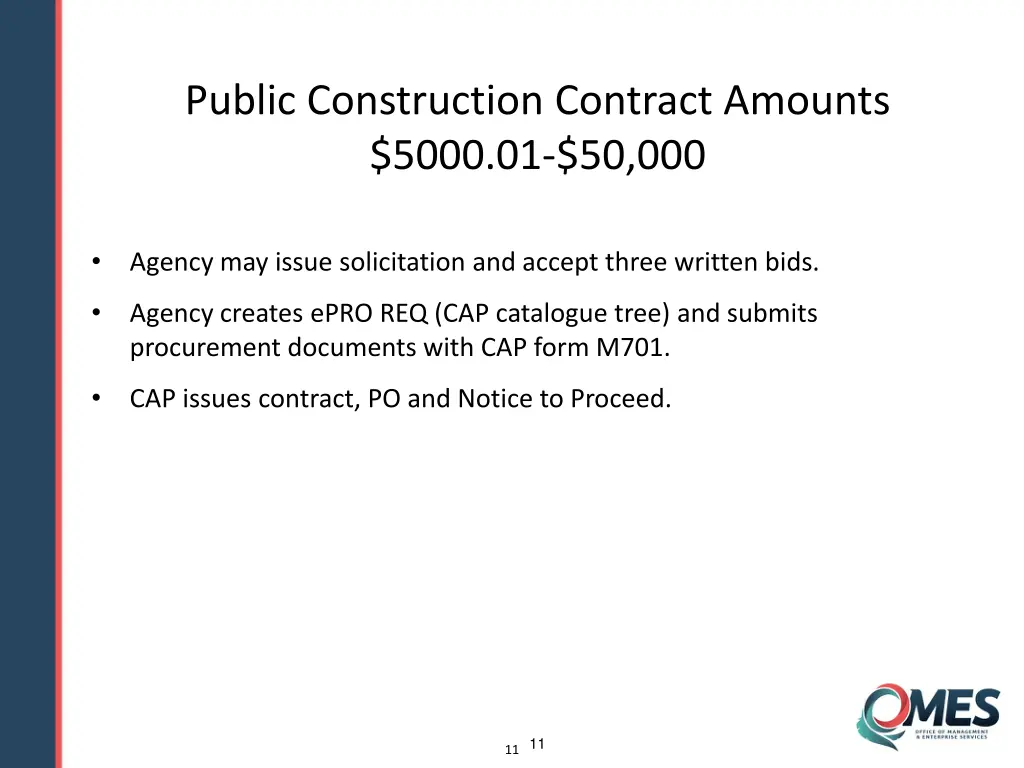 public construction contract amounts 5000