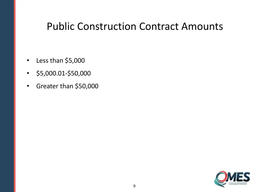 public construction contract amounts