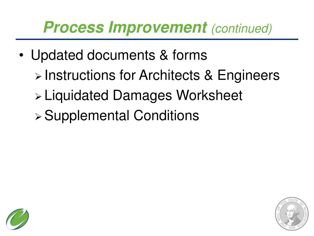 process improvement continued
