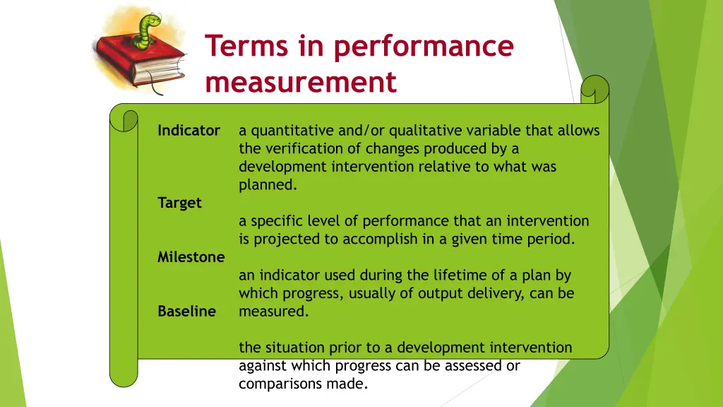 terms in performance measurement