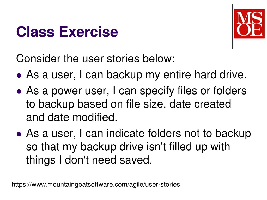 class exercise