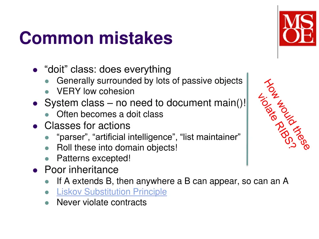 common mistakes