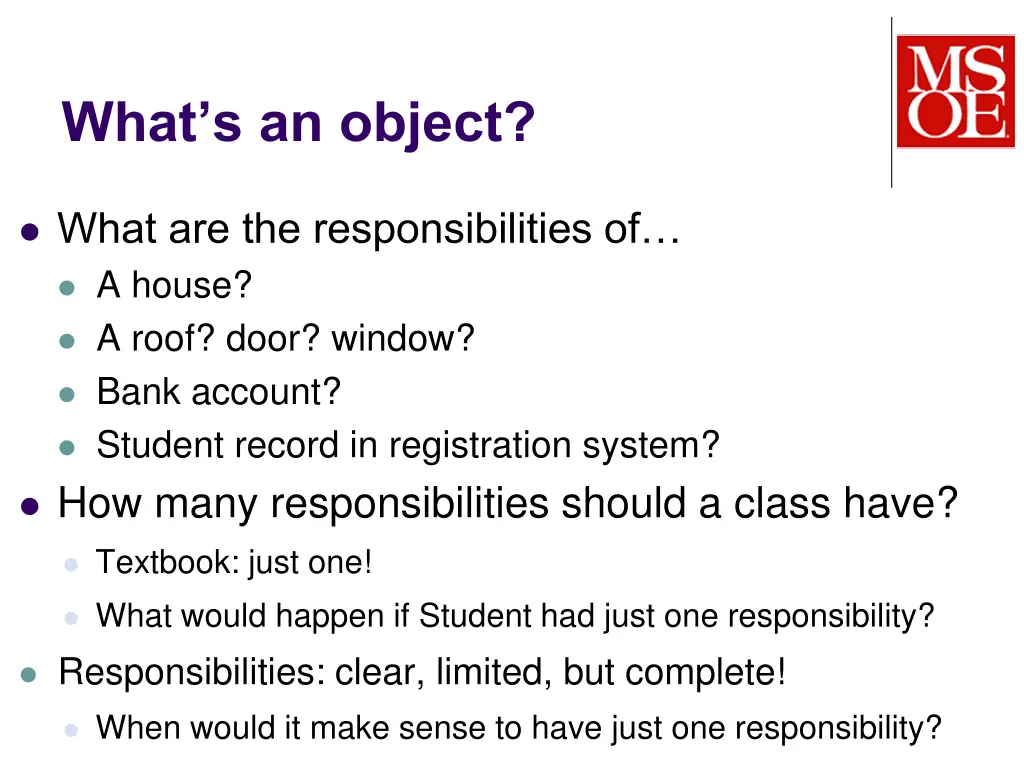 what s an object 1