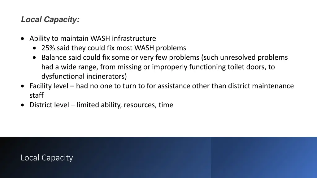 local capacity