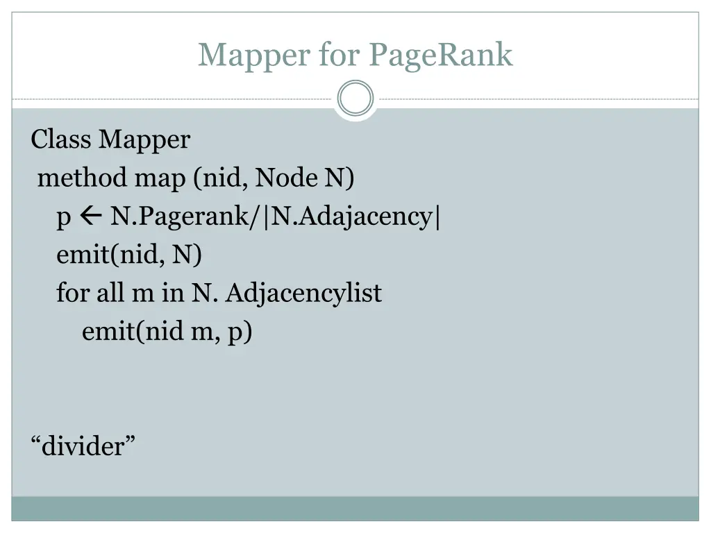 mapper for pagerank