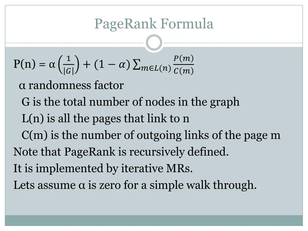 pagerank formula