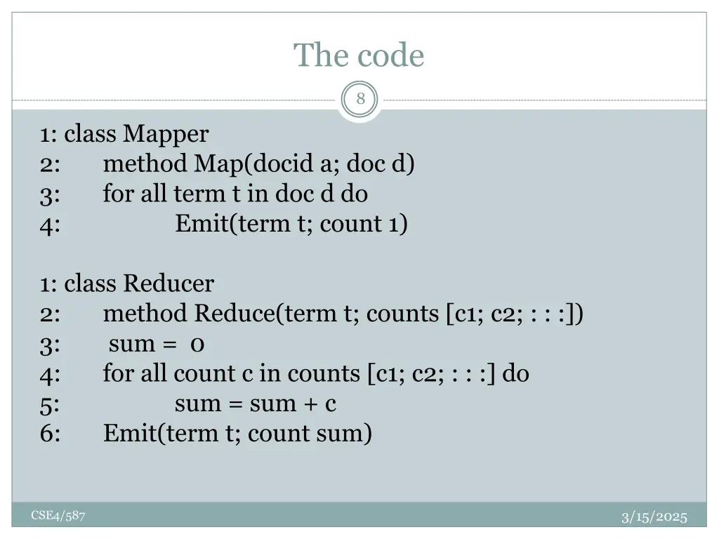 the code