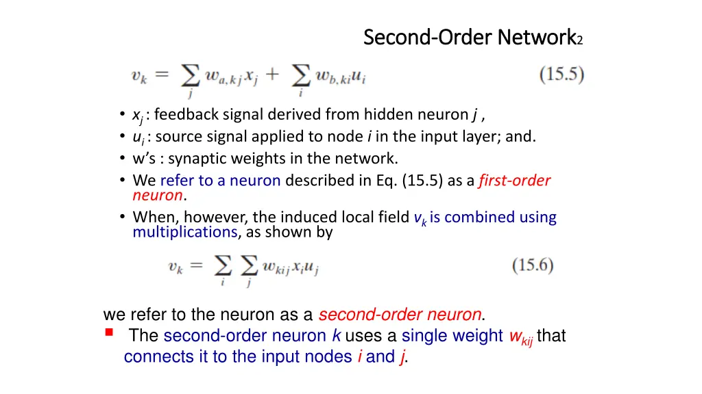 second second order network order network 2 2