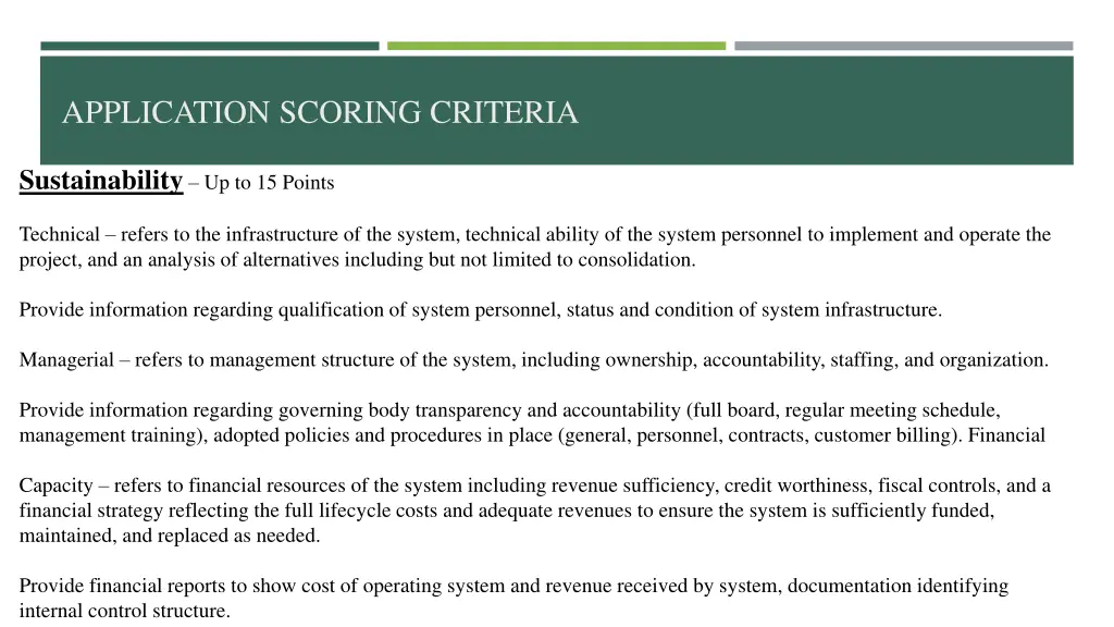 application scoring criteria 4