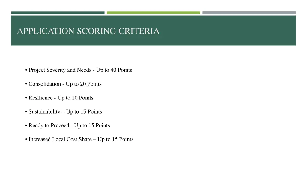application scoring criteria