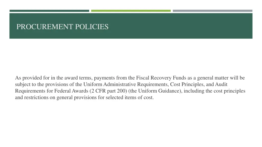 procurement policies