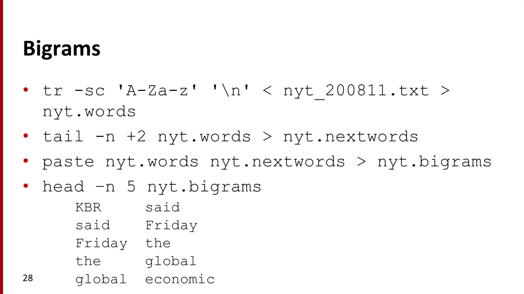 bigrams