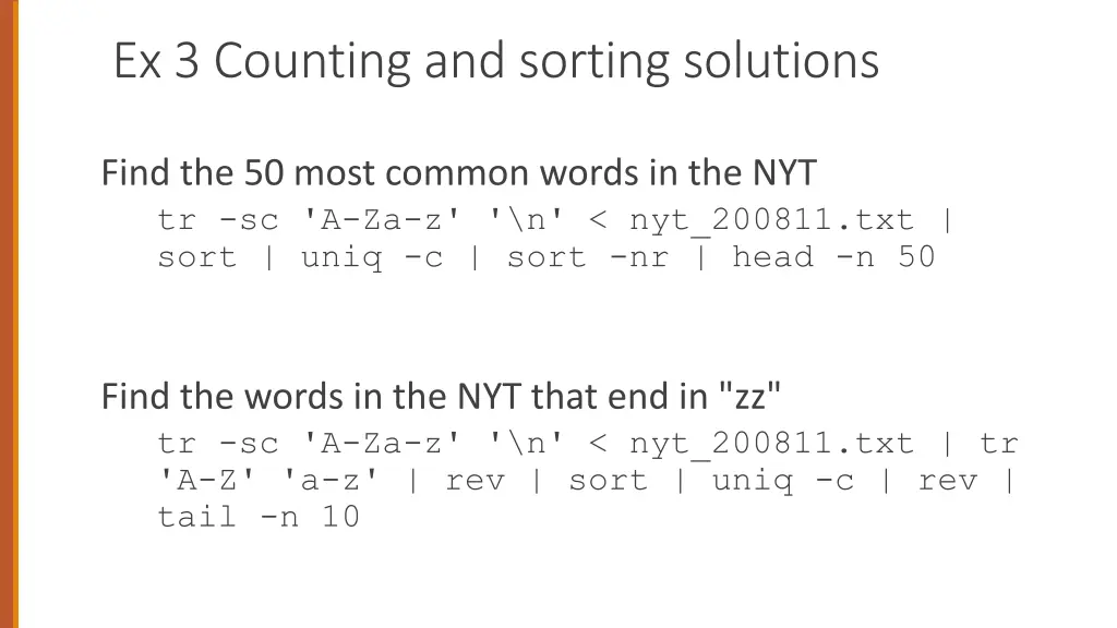 ex 3 counting and sorting solutions
