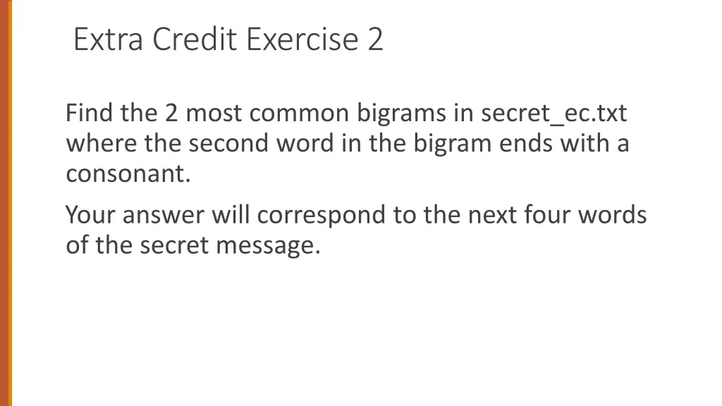 extra credit exercise 2