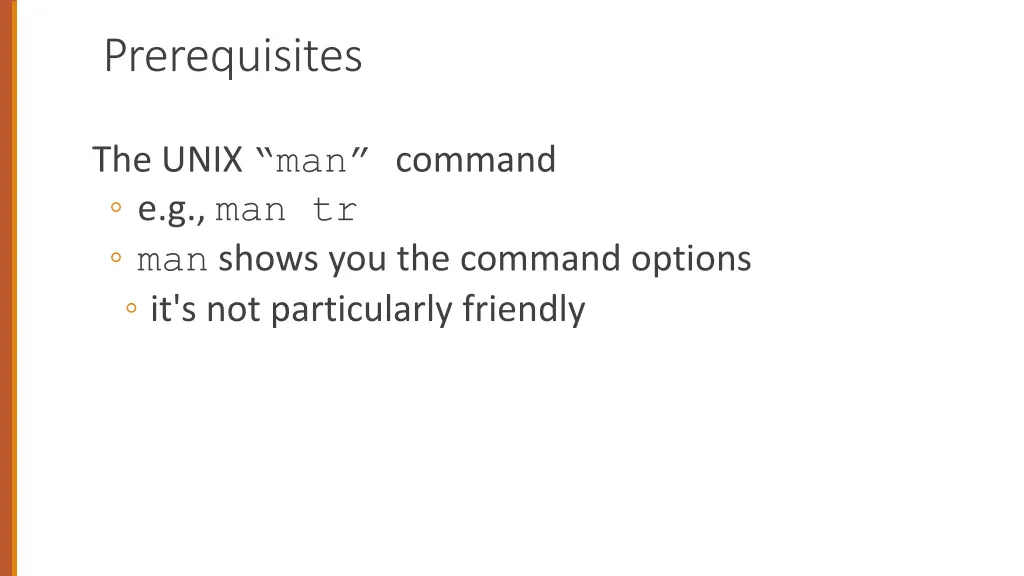 prerequisites