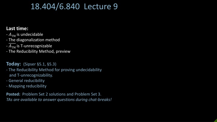 18 404 6 840 lecture 9