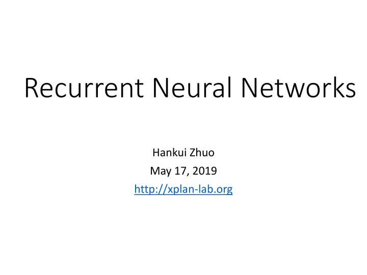 recurrent neural networks