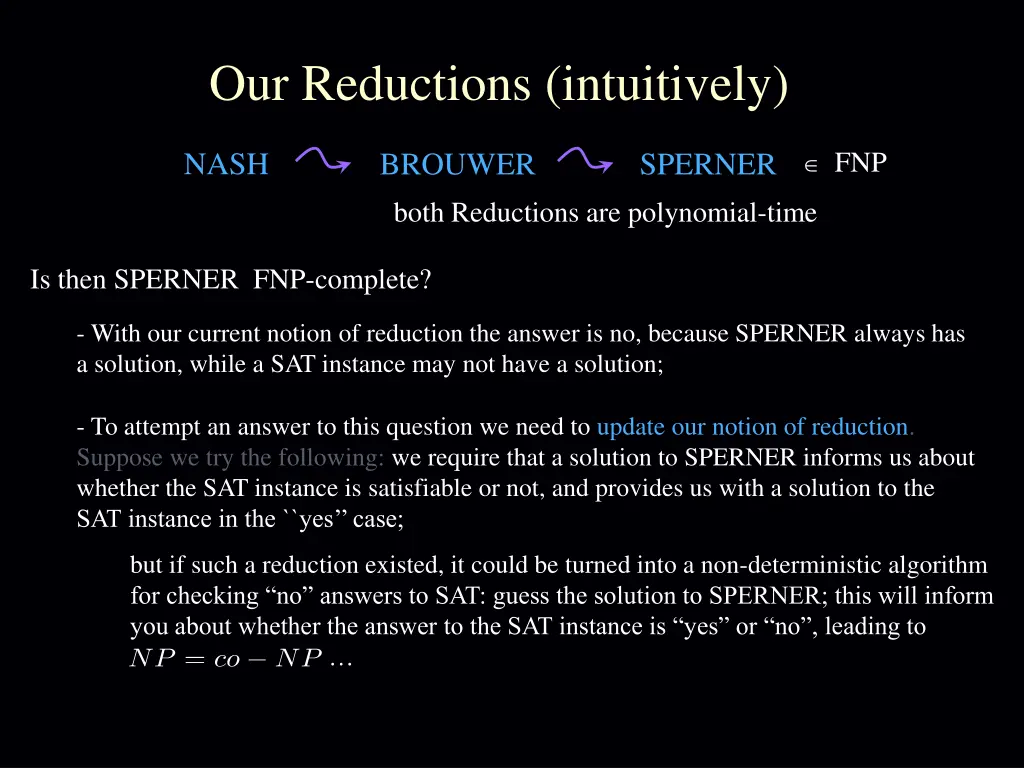 our reductions intuitively