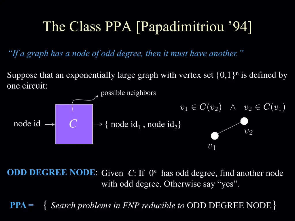 the class ppa papadimitriou 94