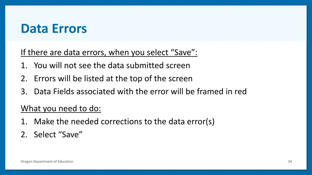 data errors