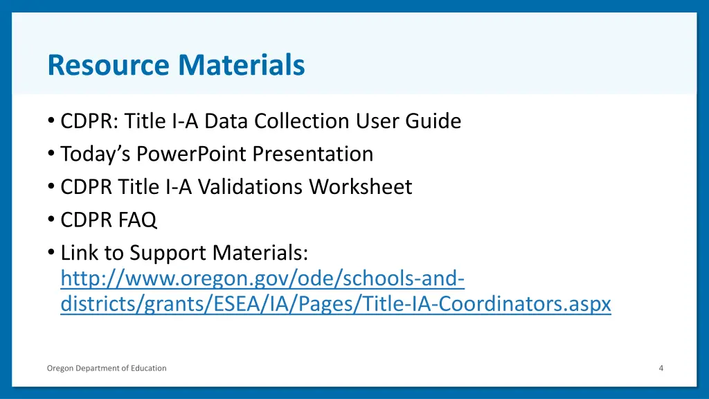 resource materials