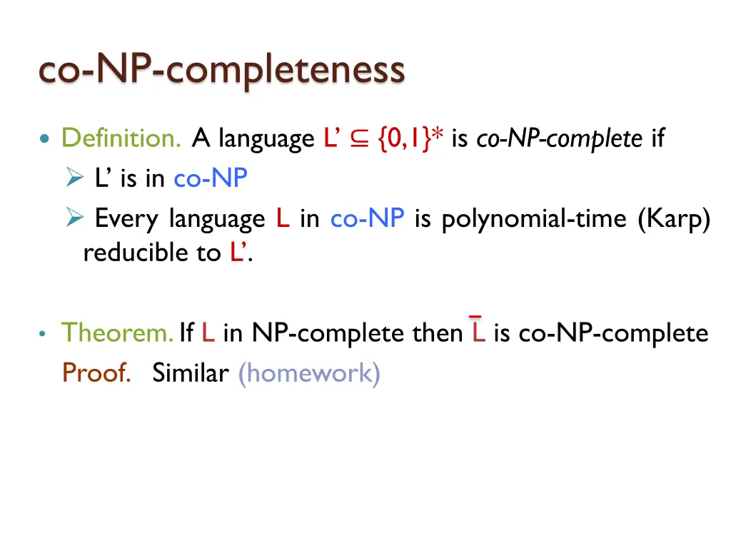 co np completeness 5
