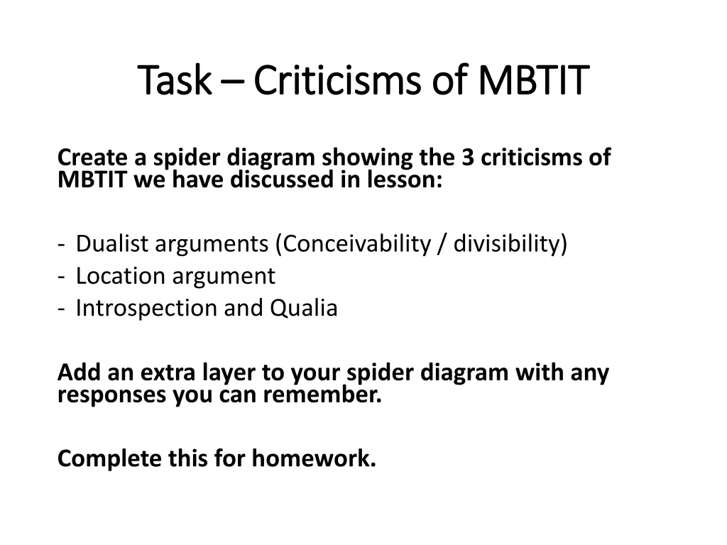 task task criticisms of mbtit criticisms of mbtit