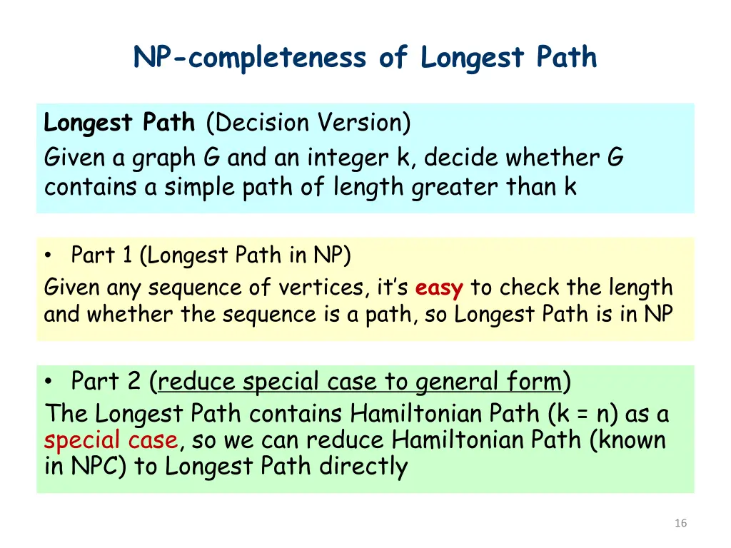 np completeness of longest path
