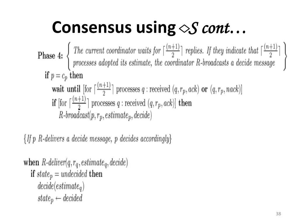 consensus using s cont 1