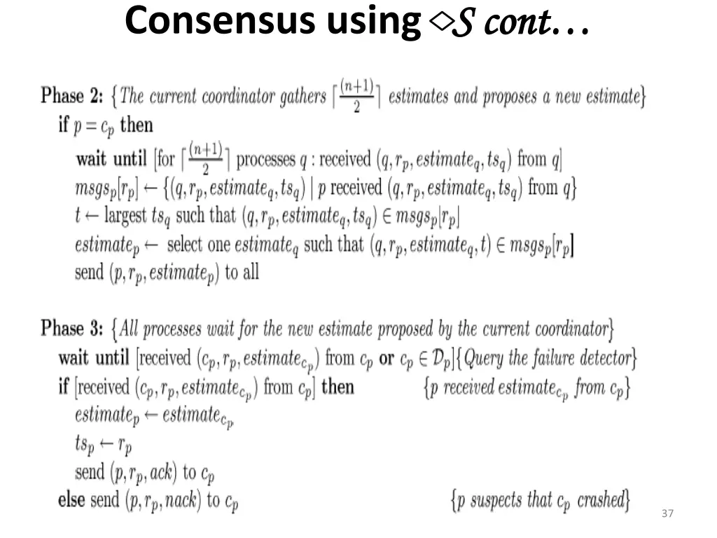 consensus using s cont