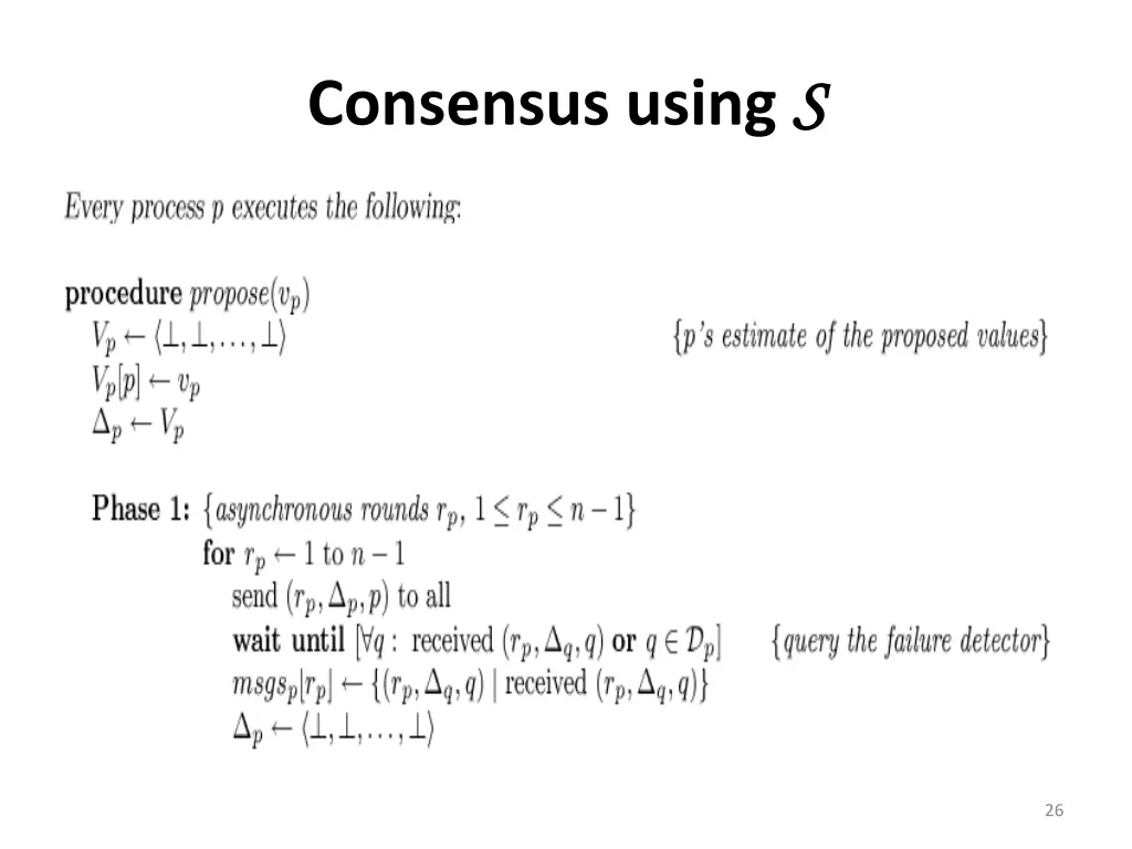 consensus using s s
