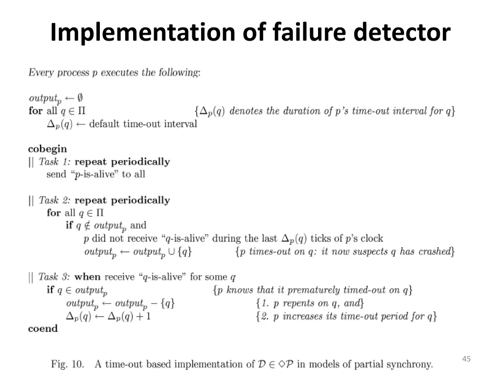 implementation of failure detector 1