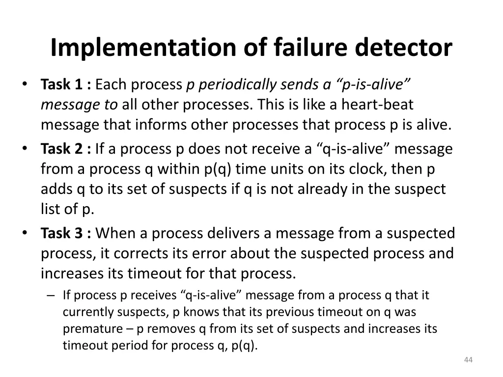 implementation of failure detector