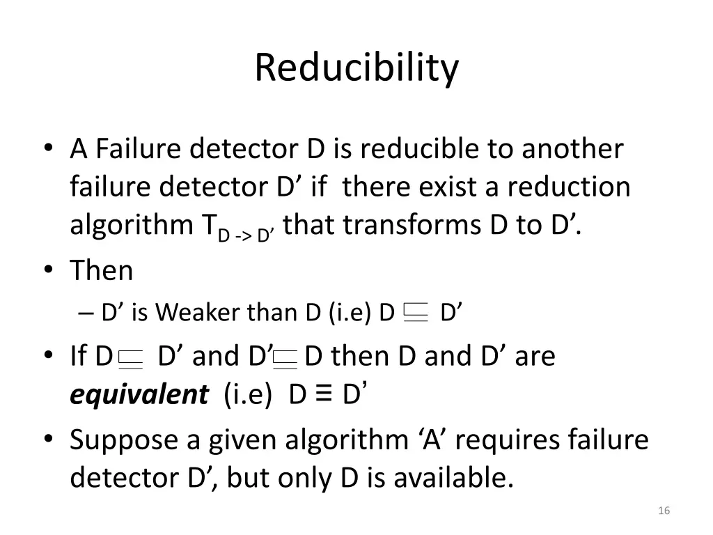 reducibility