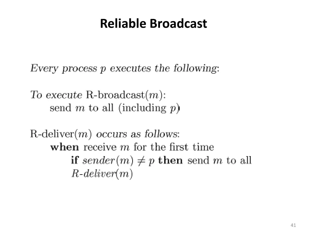 reliable broadcast