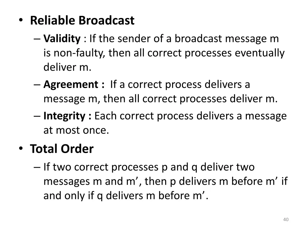 reliable broadcast validity if the sender