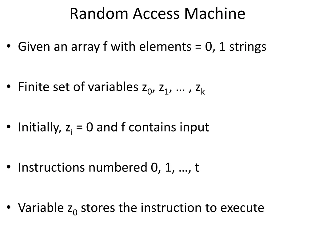 random access machine 1