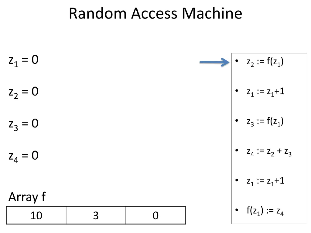 random access machine 11