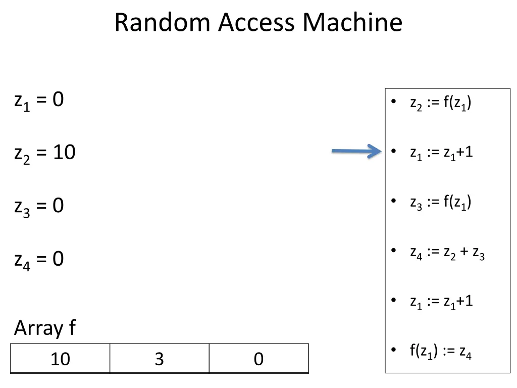 random access machine 13