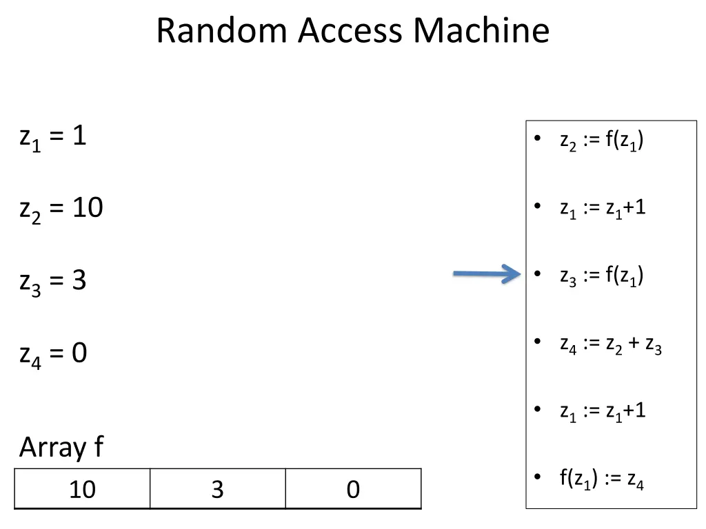 random access machine 16