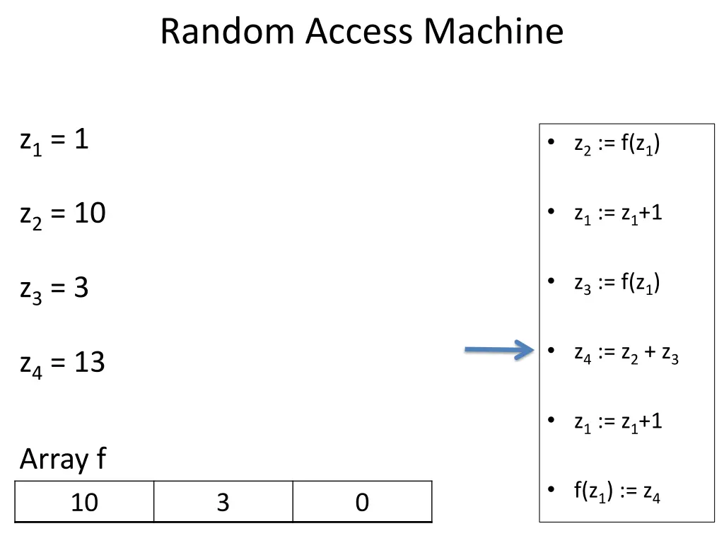 random access machine 18