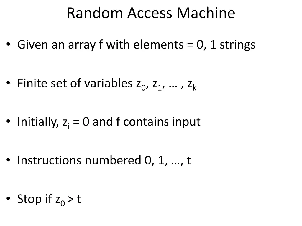 random access machine 2