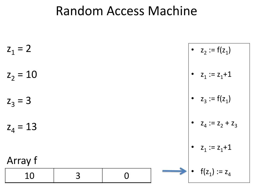 random access machine 21