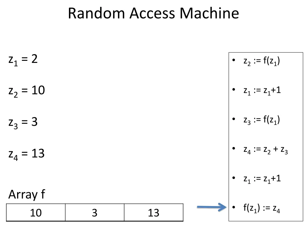 random access machine 22
