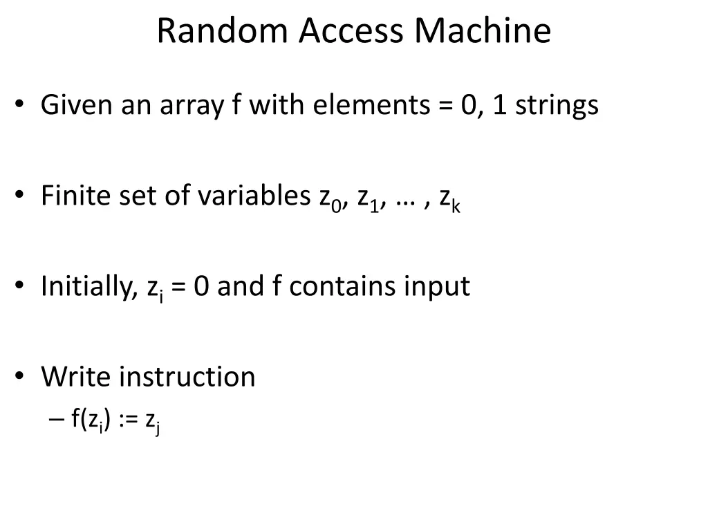 random access machine 4