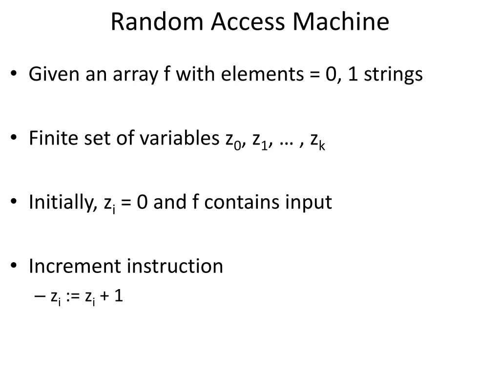 random access machine 9