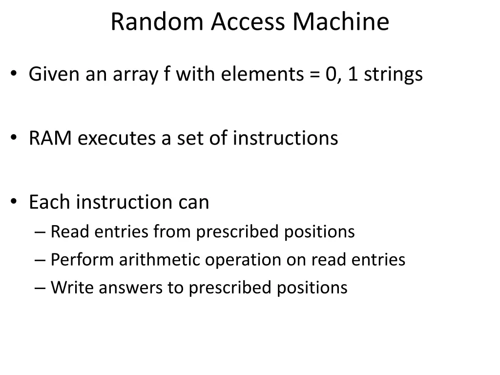 random access machine